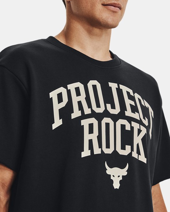Playera Project Rock Heavyweight Terry para hombre, Black, pdpMainDesktop image number 3